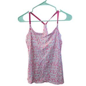 VSX by Victoria Secret Pink and White Sports Tank Top
